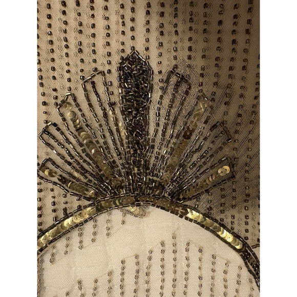 Women's Nude Sheer Embellished Top, By Black, Size Large - Picture 9 of 9